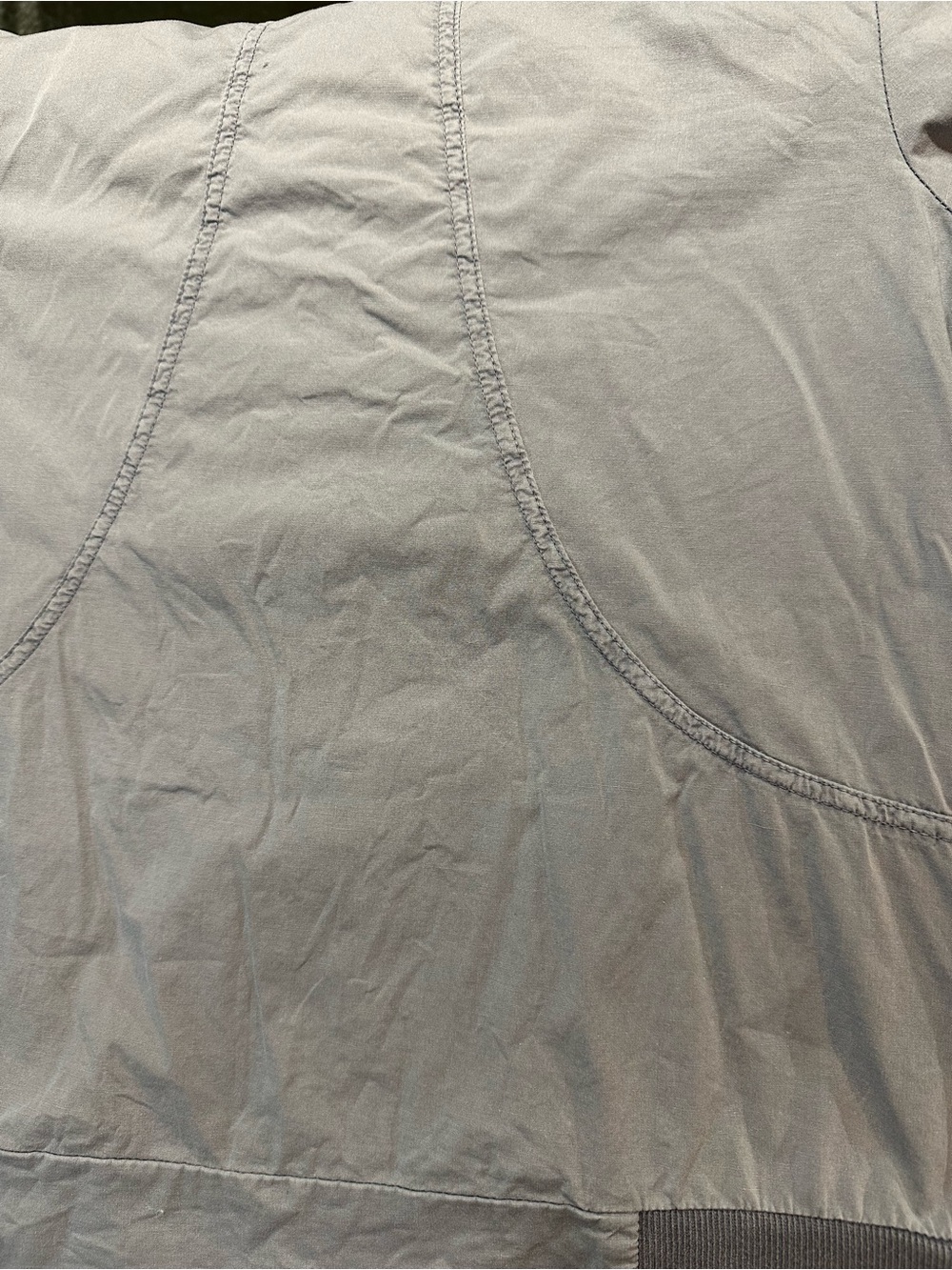 Wearables Gray Ruched Mesh Zip Jacket Size XS Utility Bomber - Picture 11 of 12